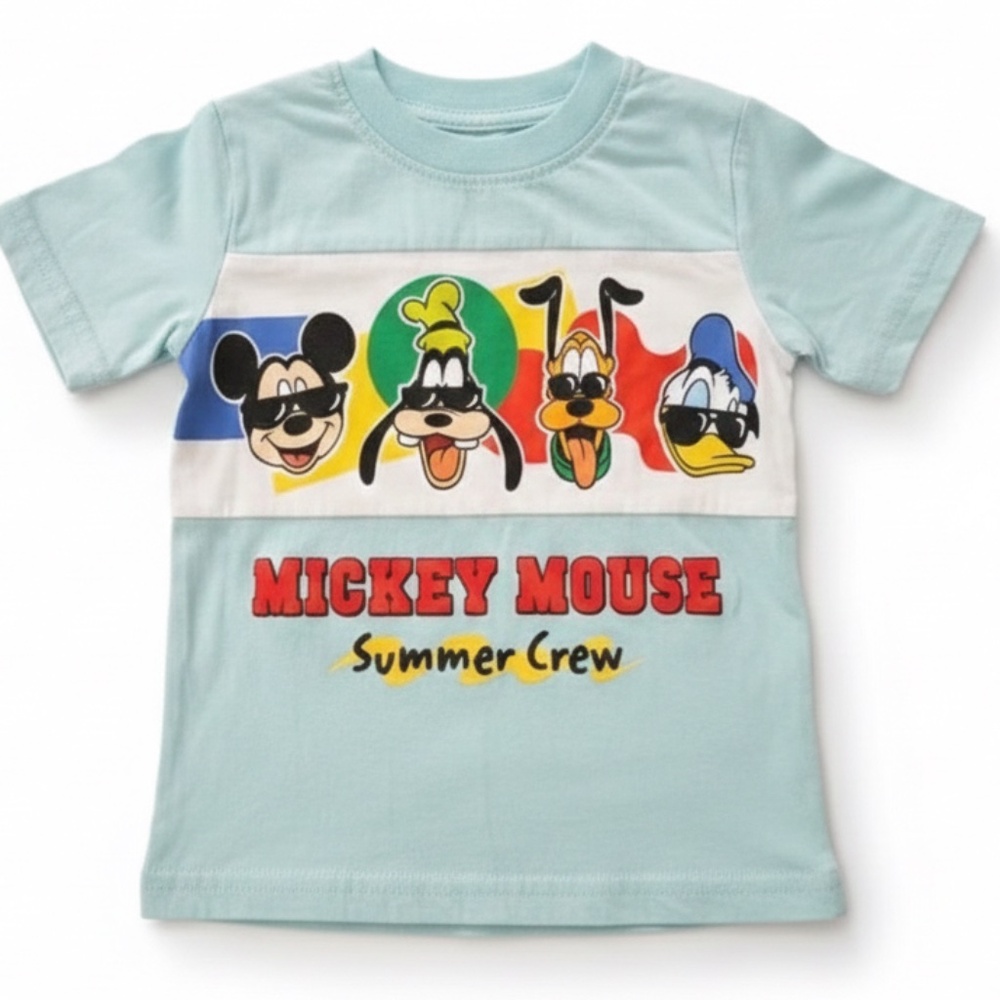 🐭 Disney Mickey Mouse & Friends "Summer Crew" Graphic Tee ✨